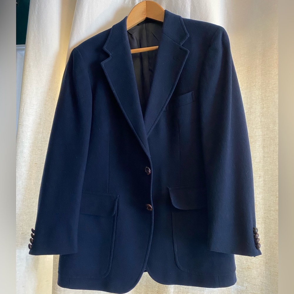 Vintage navy blue, wool, Ralph Lauren sport jacket, size 38s